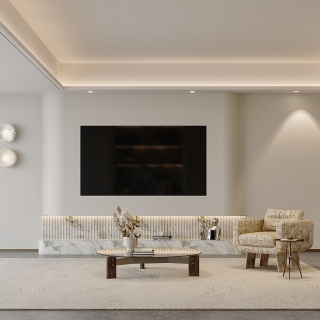 现代轻奢电视背景特写