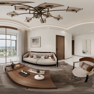 新中式二楼客厅