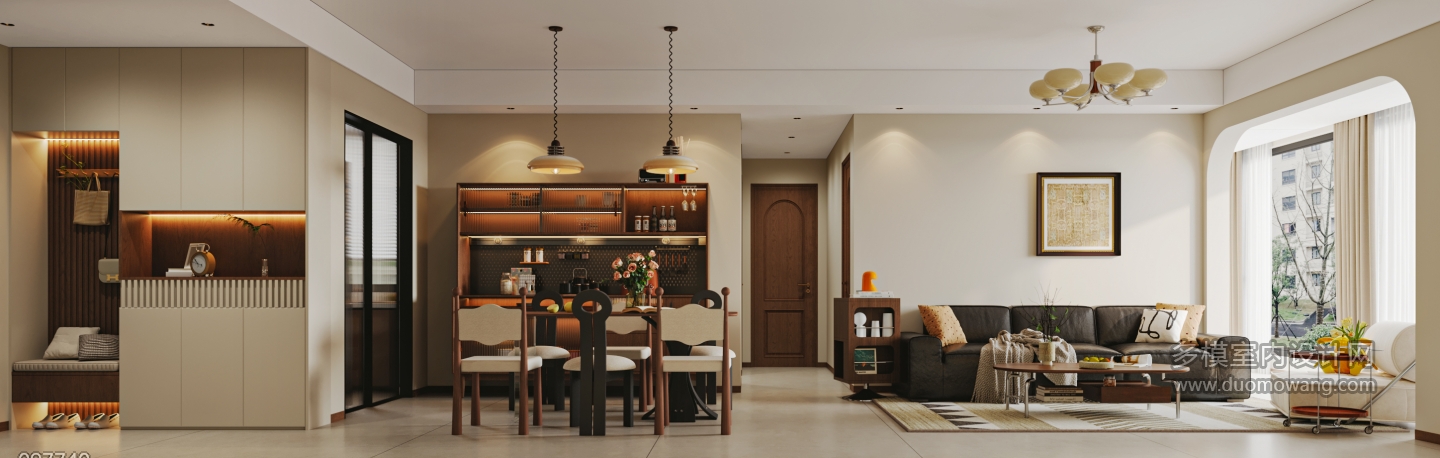 奶油中古风客餐厅特写