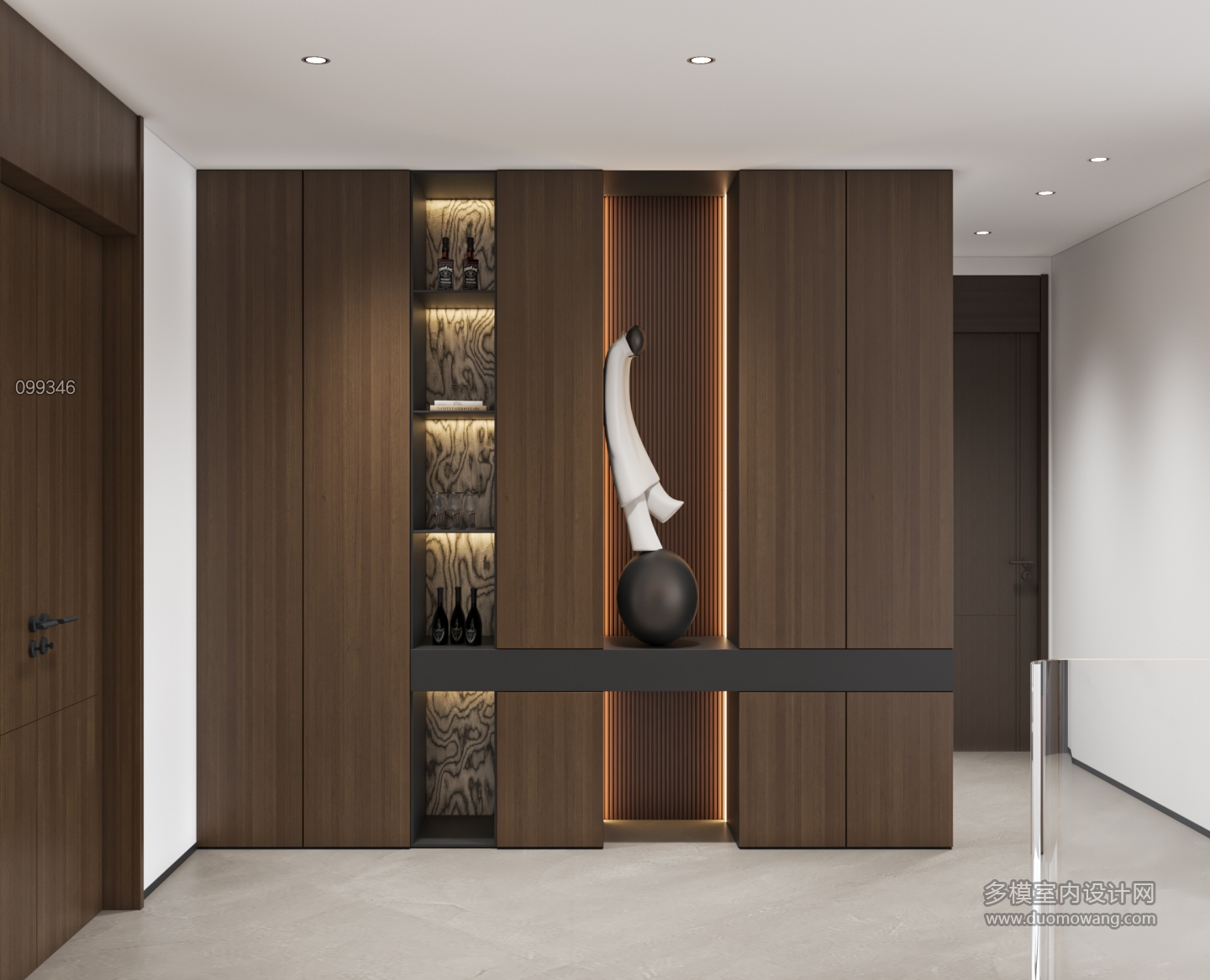 现代别墅二楼公区单张