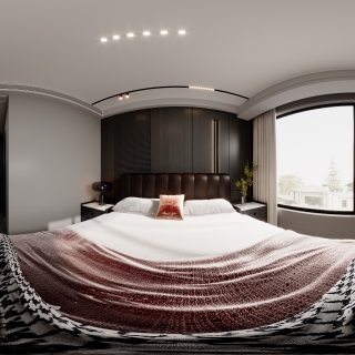 2楼主卧全景现代极简风格