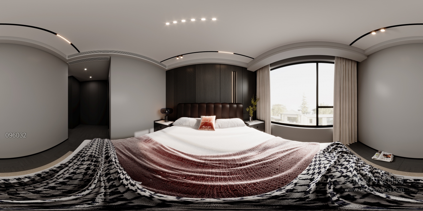 2楼主卧全景现代极简风格