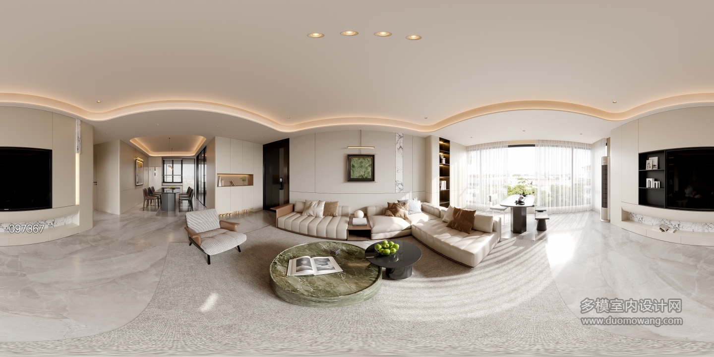 现代客餐厅全景