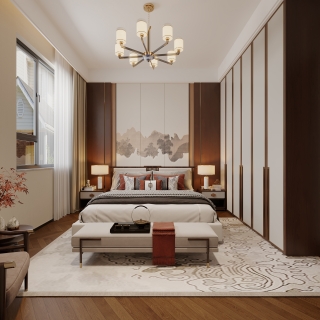 新中式北卧室3_2f