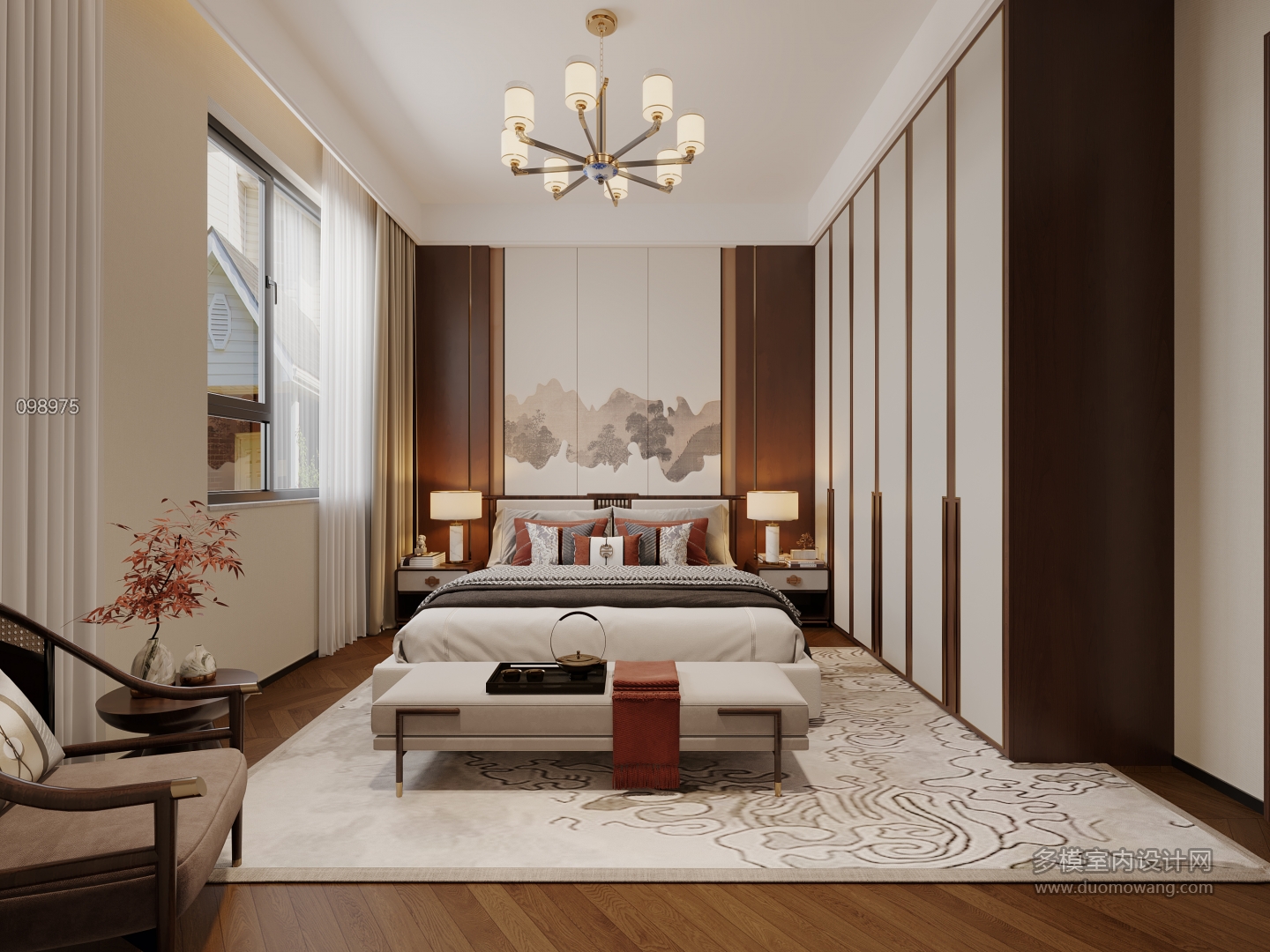 新中式北卧室3_2f