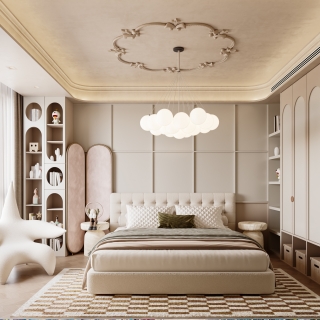 现代女儿房特写