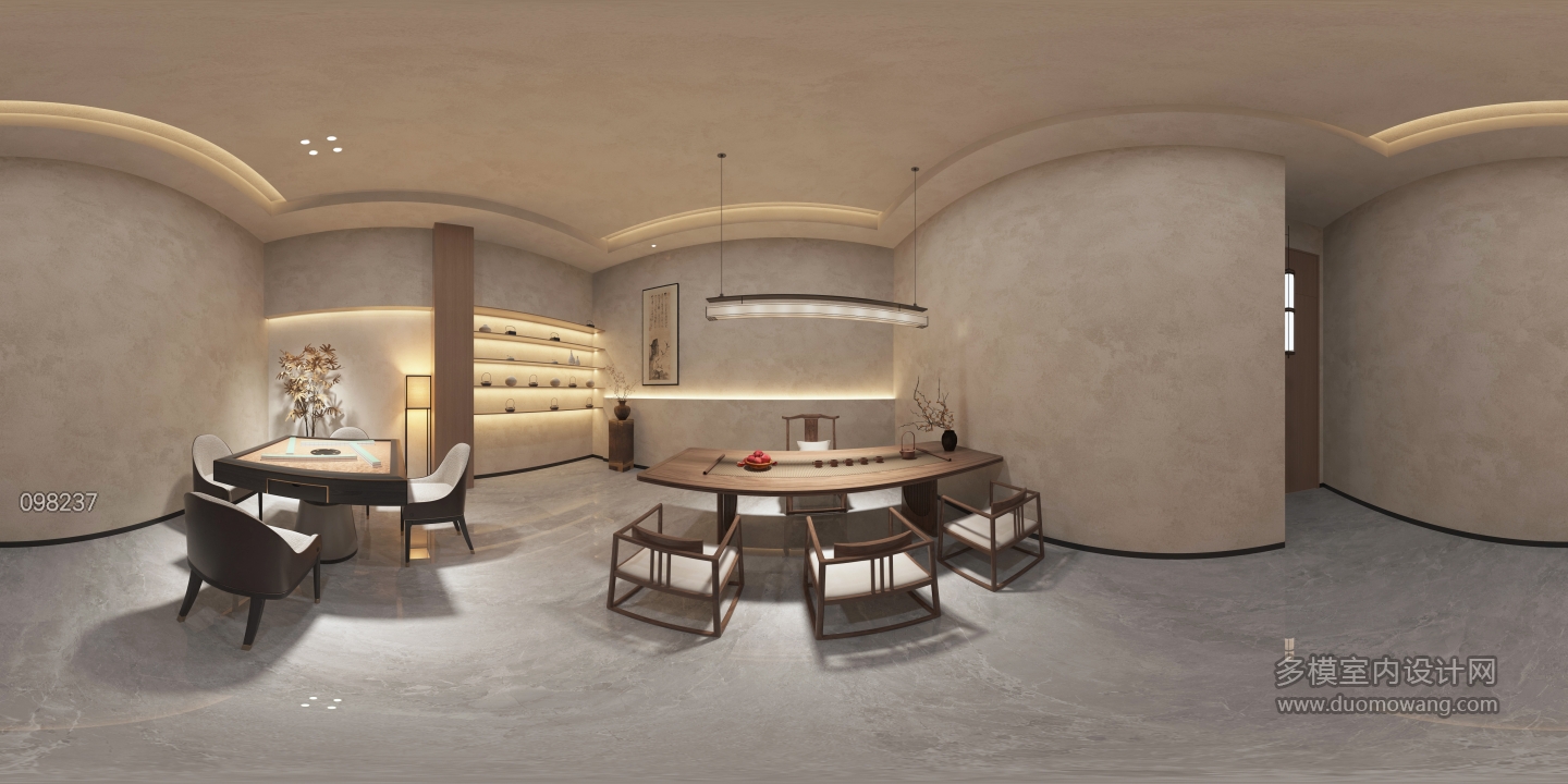 新中式_小茶室全景_