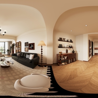 现代一楼客厅全景