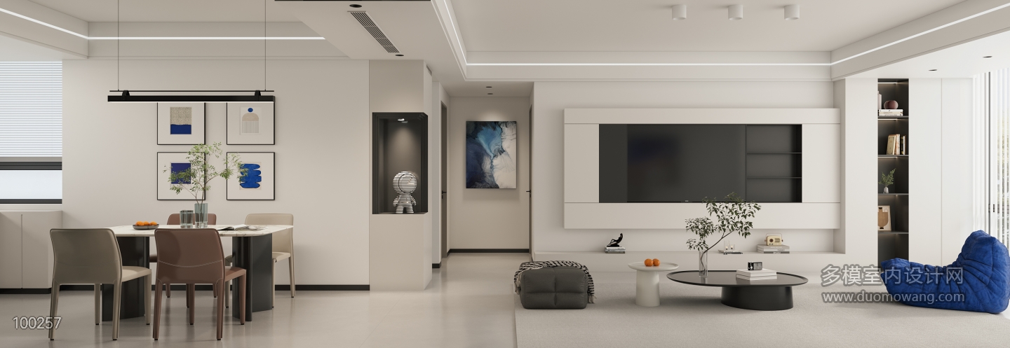 现代电视墙特写