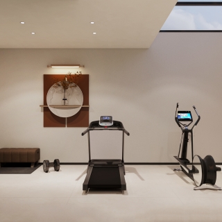 5现代地下室健身区