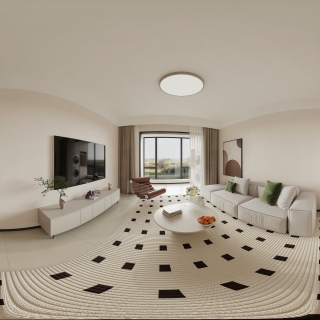 现代 客餐厅 全景