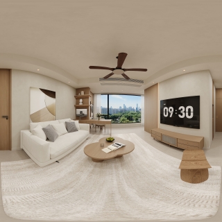 现代 客餐厅 全景