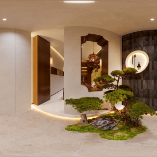 新中式门厅全景