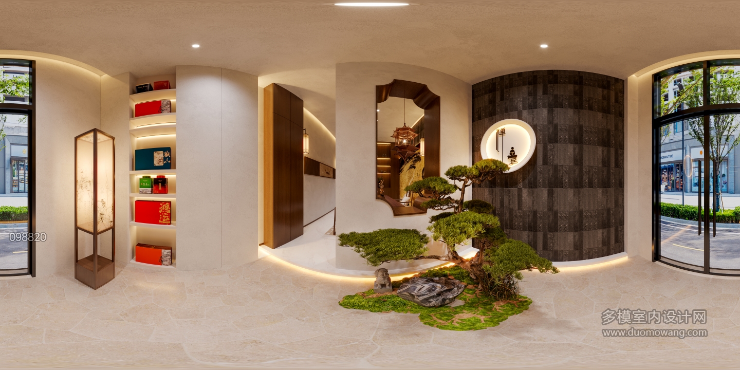 新中式门厅全景