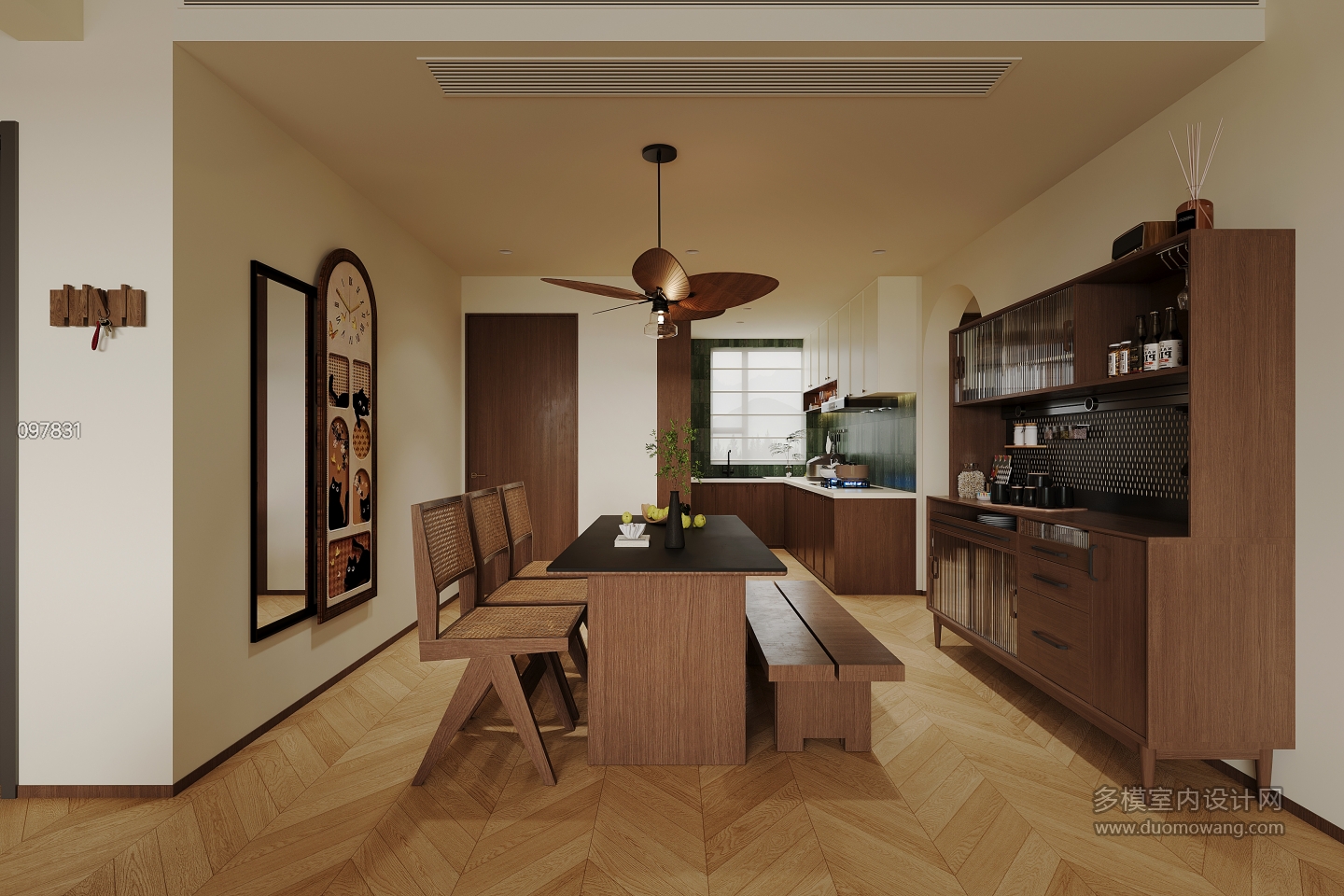 现代客餐厅单张三