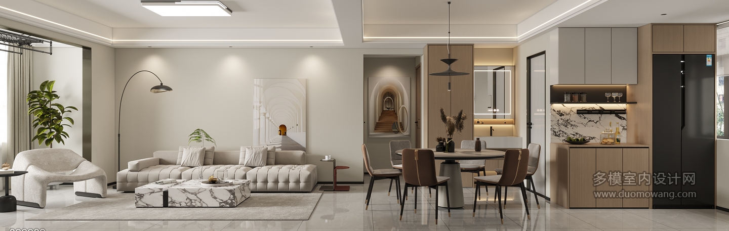 现代客餐厅特写一