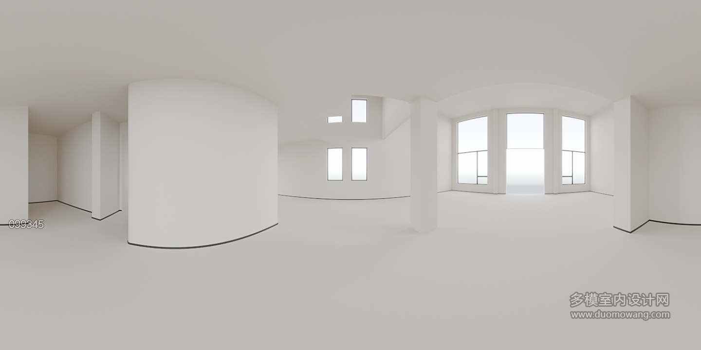 黑白灰墙体楼梯全景小图