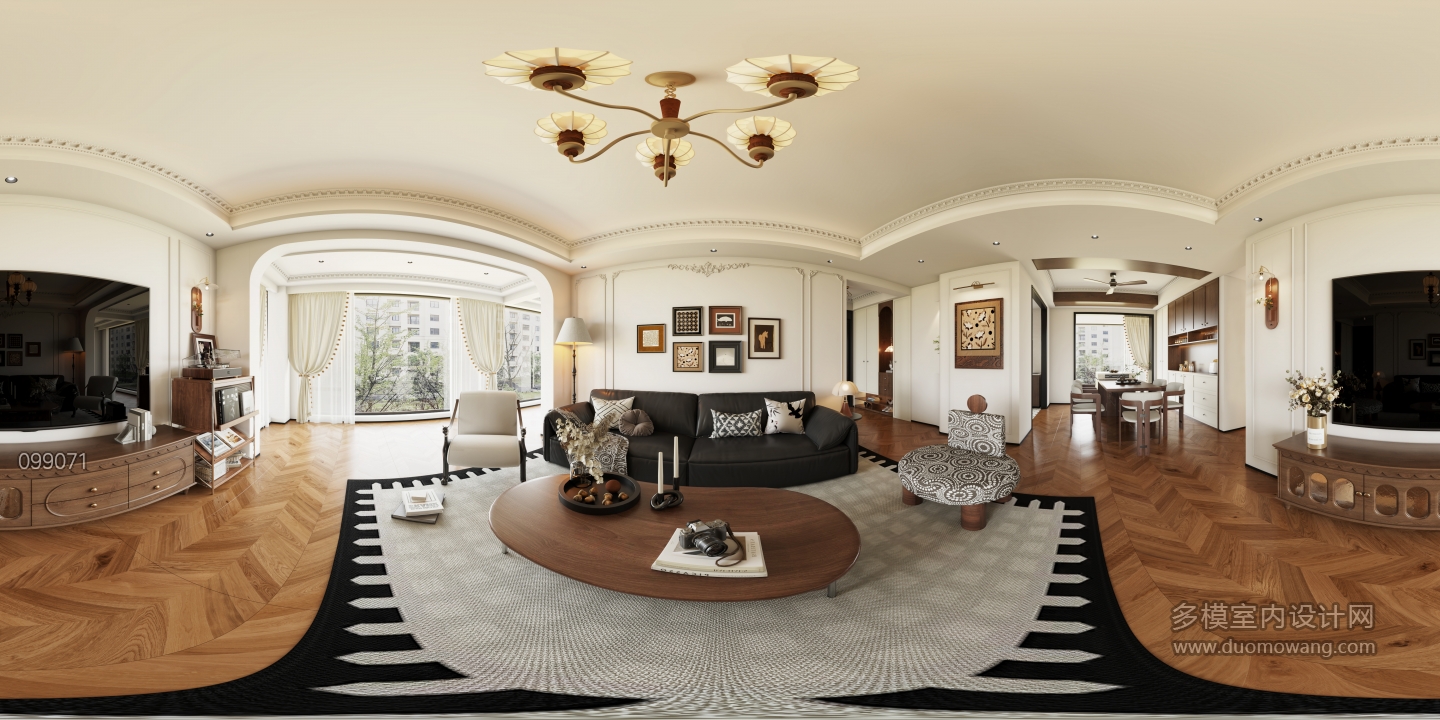 现代客餐厅全景