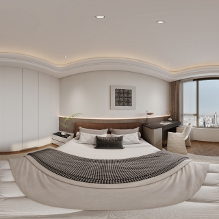 现代轻奢一层卧室