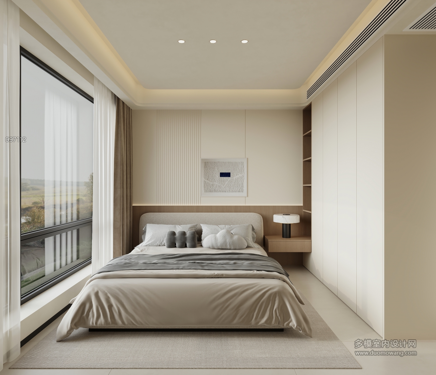 现代 主卧 单张1
