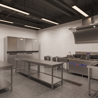 现代火锅店后厨