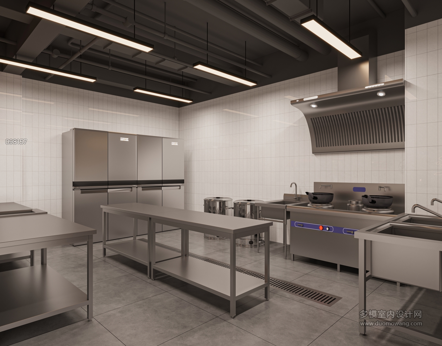 现代火锅店后厨