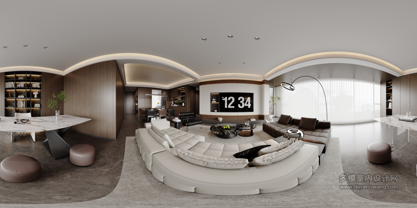 意式客餐厅_全景客厅