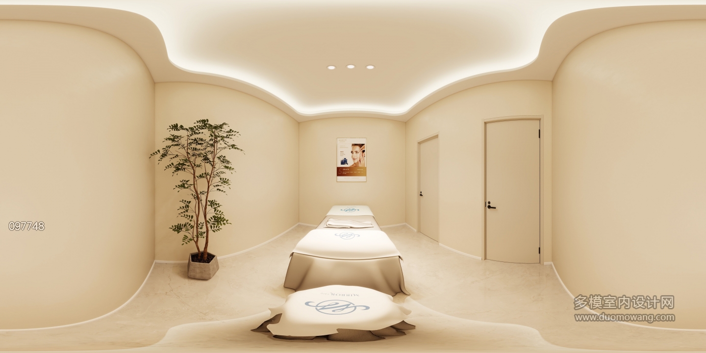 奶油风美容院包间1