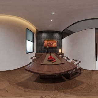 新中式二楼茶室1全景