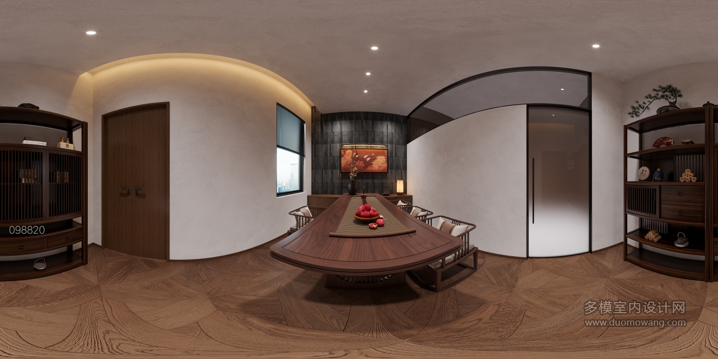 新中式二楼茶室1全景