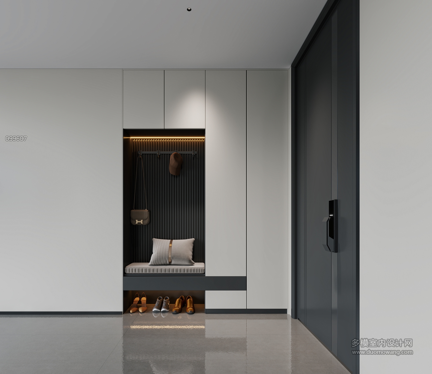 现代玄关鞋柜特写
