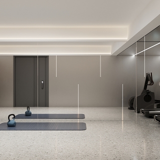 现代健身房单张