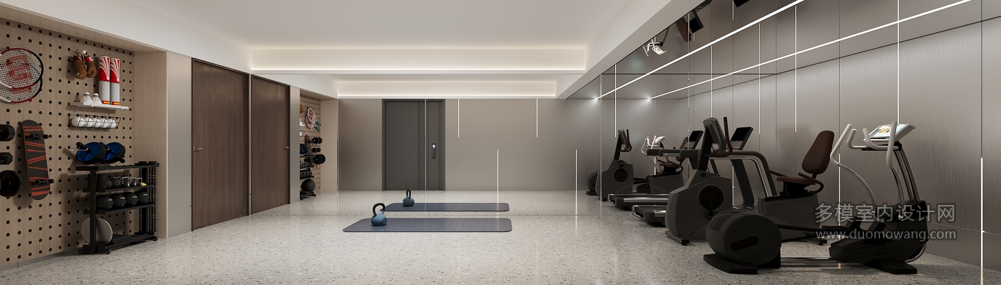 现代健身房单张