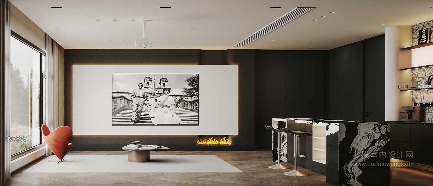 现代-客厅特写2