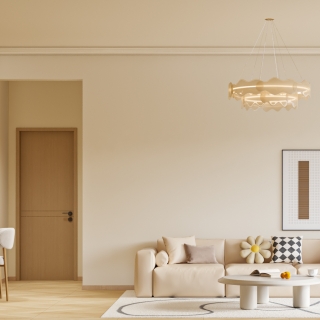 奶油风客餐厅单张1