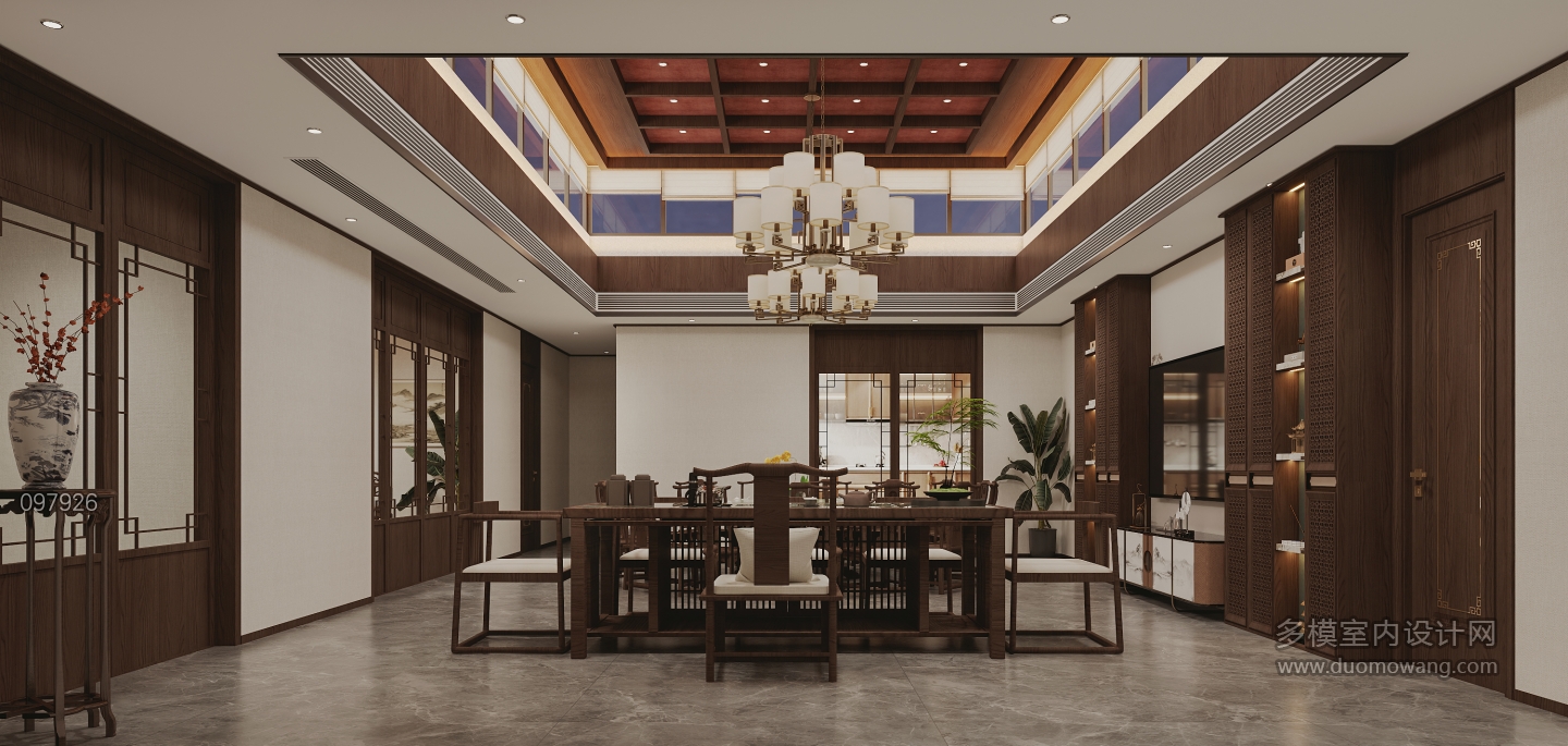 新中式客厅特写