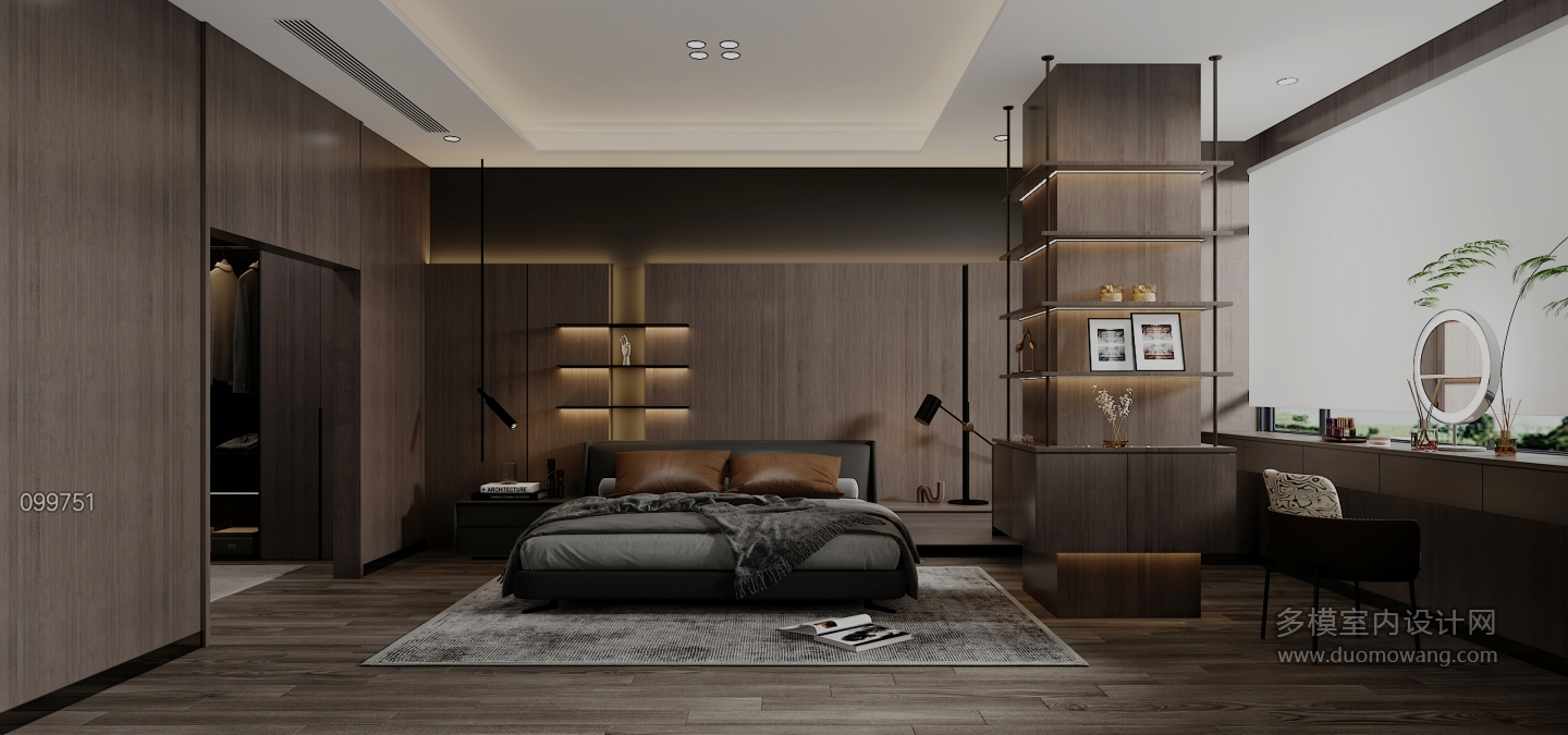 现代主卧静态