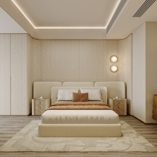 现代轻奢北次卧特写