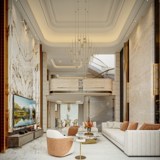 意式别墅一层客厅