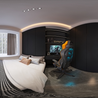 现代儿童房全景