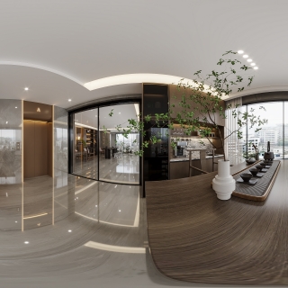 现代楼梯间全景