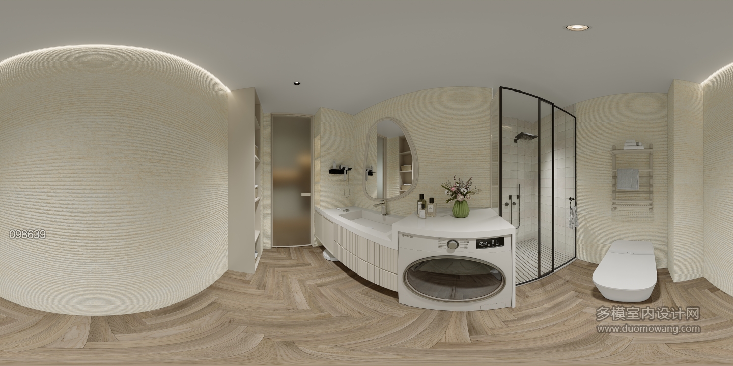 现代卫生间全景