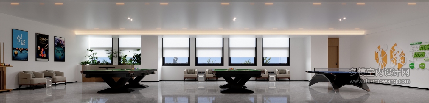 现代3号楼4层台球健身区