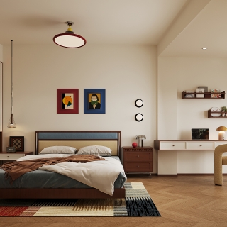 现代二楼儿童房单张