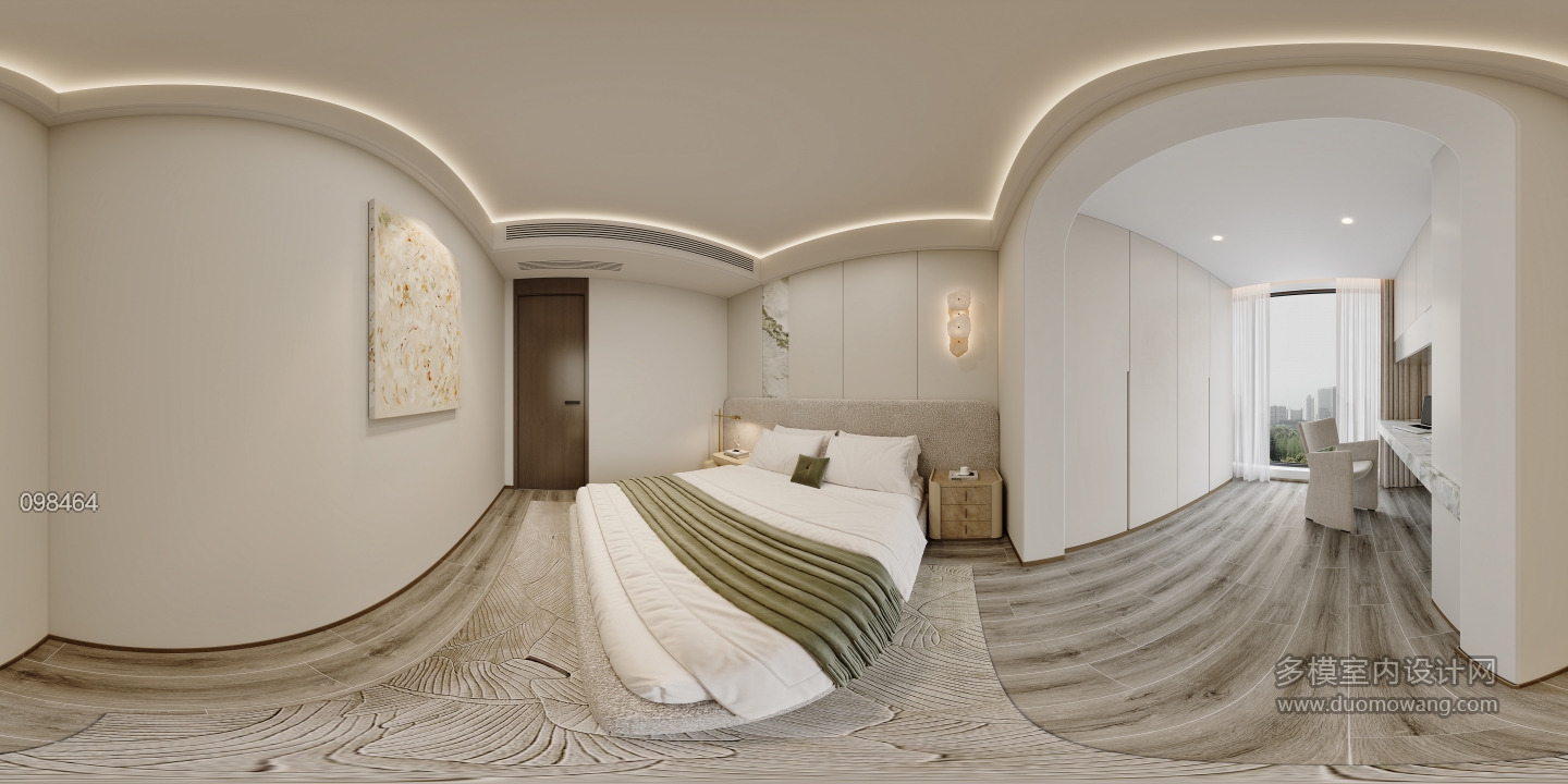 现代轻奢南次卧全景