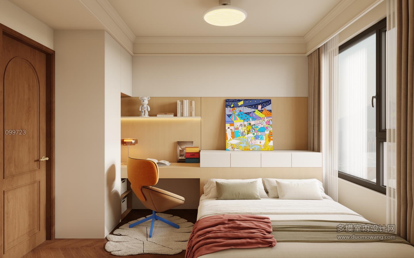 法式复古次卧特写