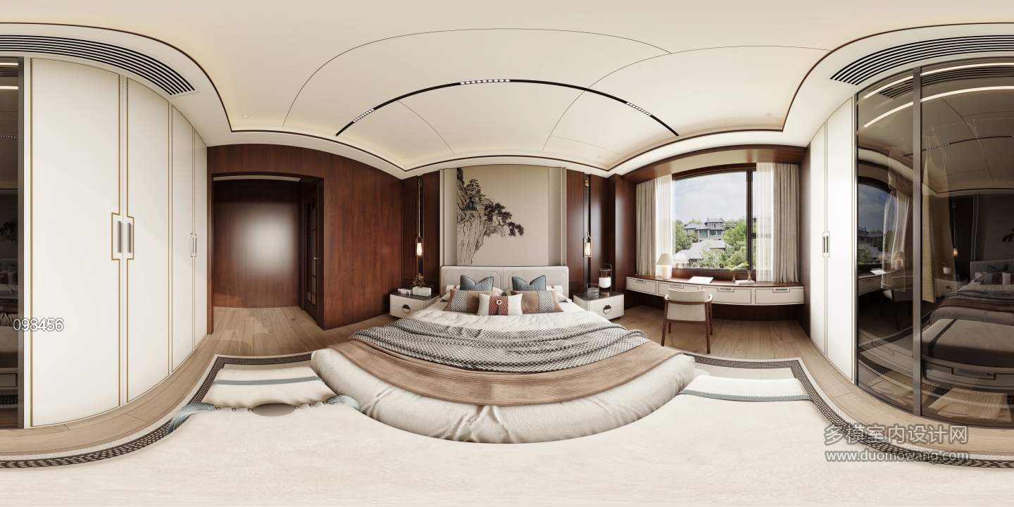 新中式主卧全景