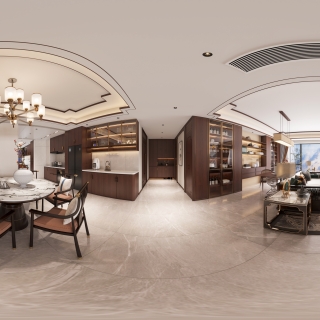 新中式客餐厅全景