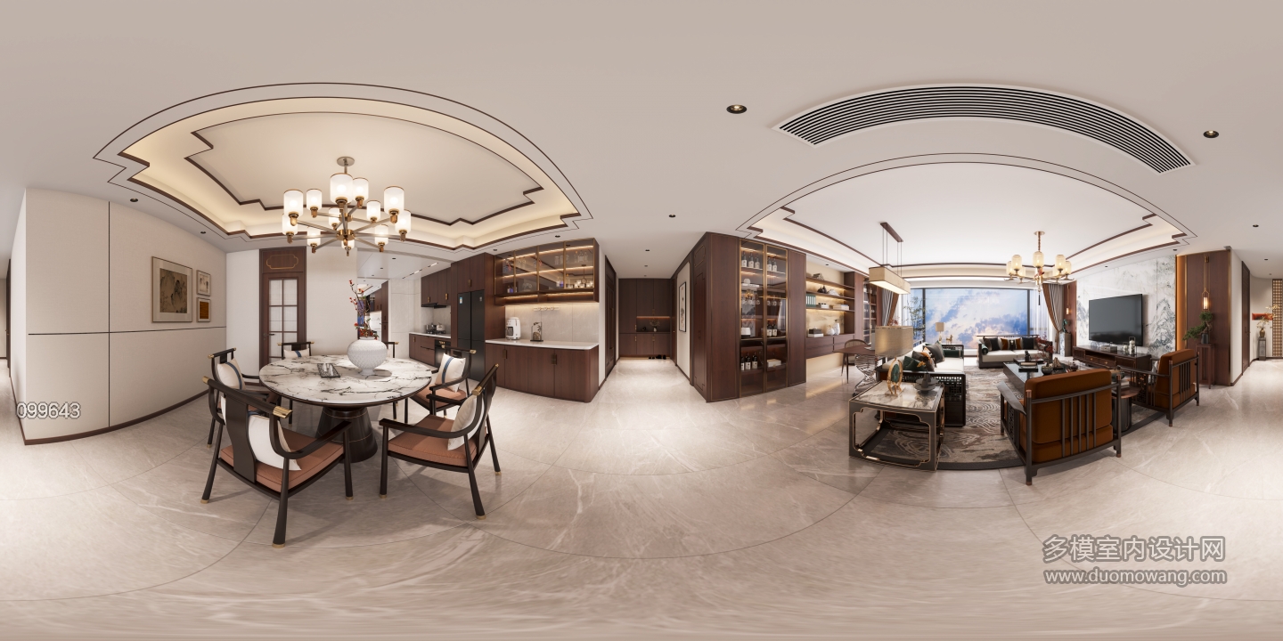 新中式客餐厅全景