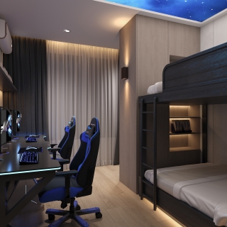 现代酒店室内4张_电竞房2